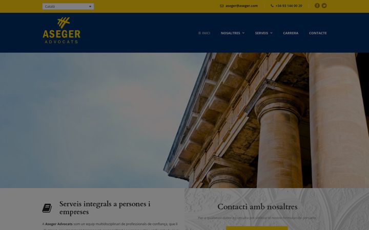 Snímek obrazovky asegeradvocats.com
