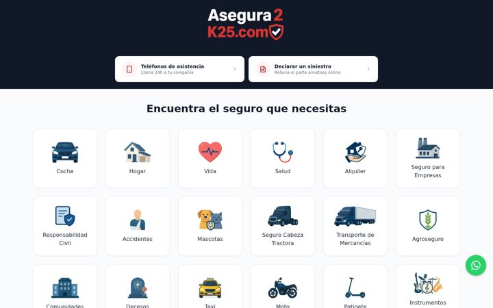 Screenshot of asegura2k25.com
