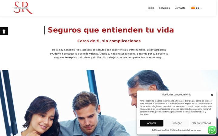 Screenshot of aseguradorasonsolesrios.com