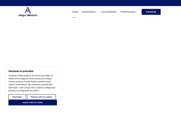 Snímek obrazovky asegurmilladoiro.com