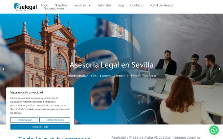 Snimka zaslona za aselegal.com