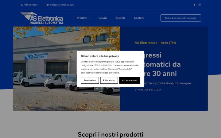Screenshot of aselettronica.com