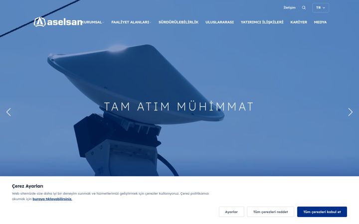 Screenshot von aselsan.com.tr