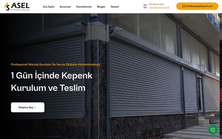 Screenshot of aselyapikepenk.com