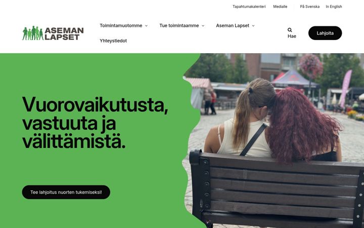 Screenshot of asemanlapset.fi