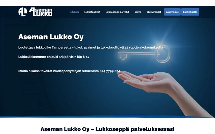 Screenshot of asemanlukko.fi
