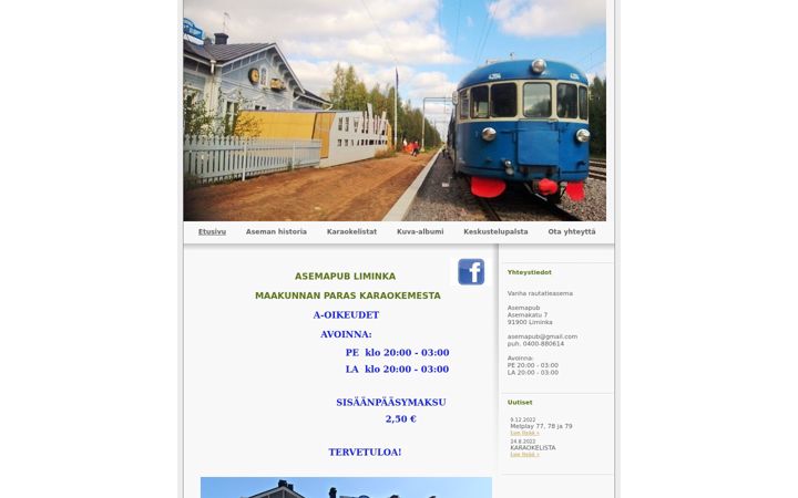 Ekrano kopija asemapub.fi