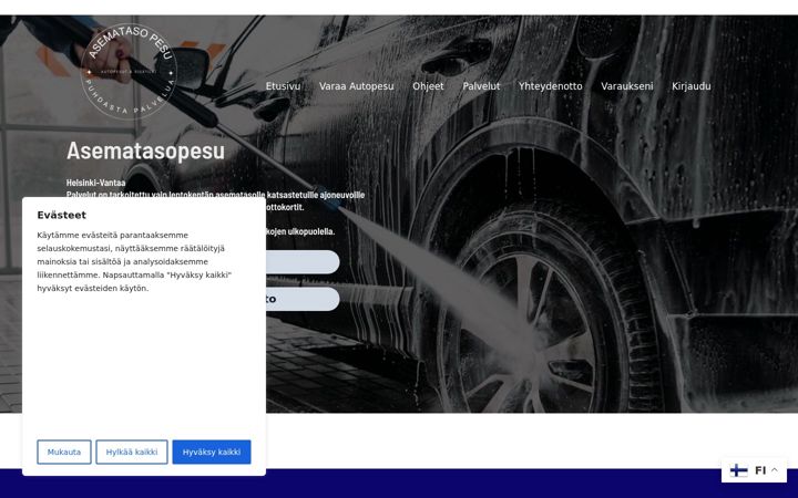 Screenshot of asematasopesu.fi