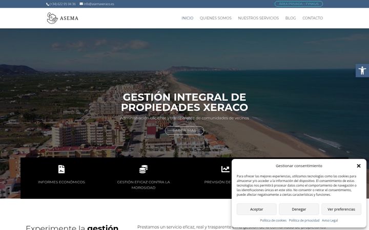Screenshot stránky asemaxeraco.es