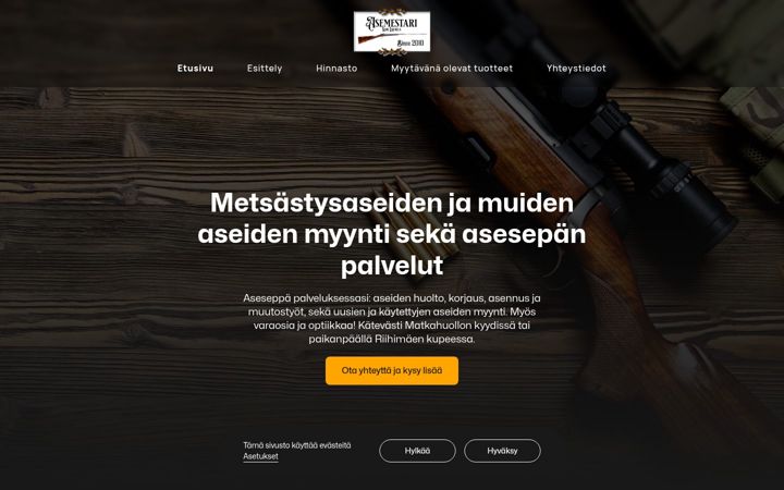 Screenshot of asemestari.fi