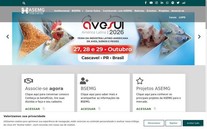 Screenshot stránky asemg.com.br