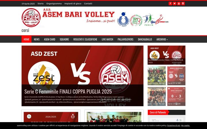 Screenshot of asemvolley.com