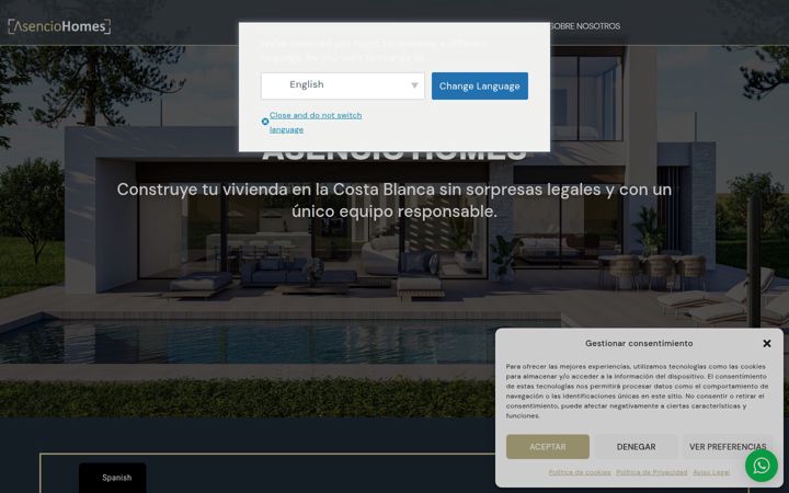 Screenshot of asenciohomes.com