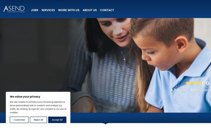 Screenshot of asend.co.uk