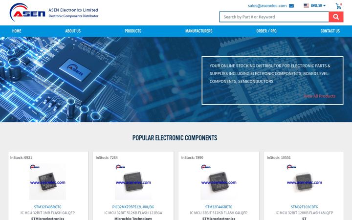 Screenshot of asenelec.com