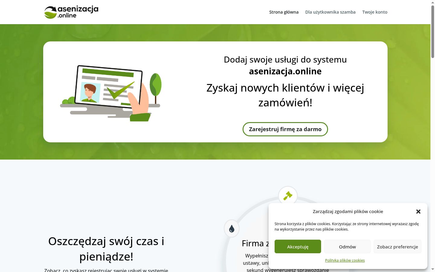 Képernyőkép a bármilyen interakció előtt megjelenő hozzájárulási bannerről