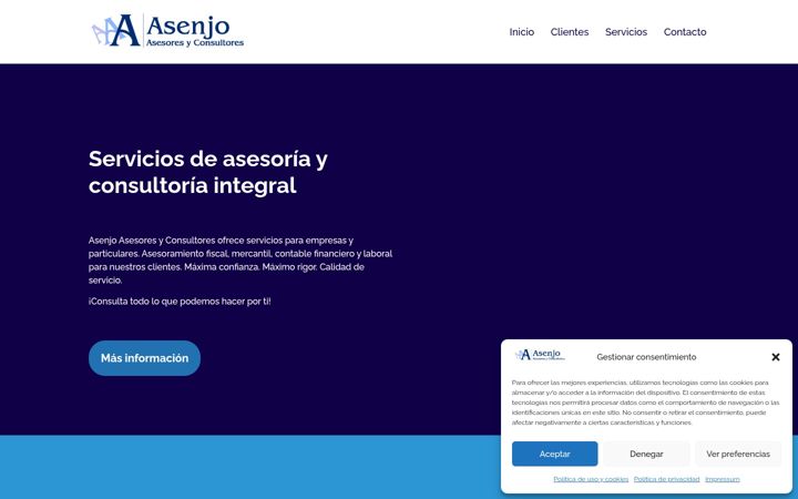 Screenshot του asenjoconsultores.com