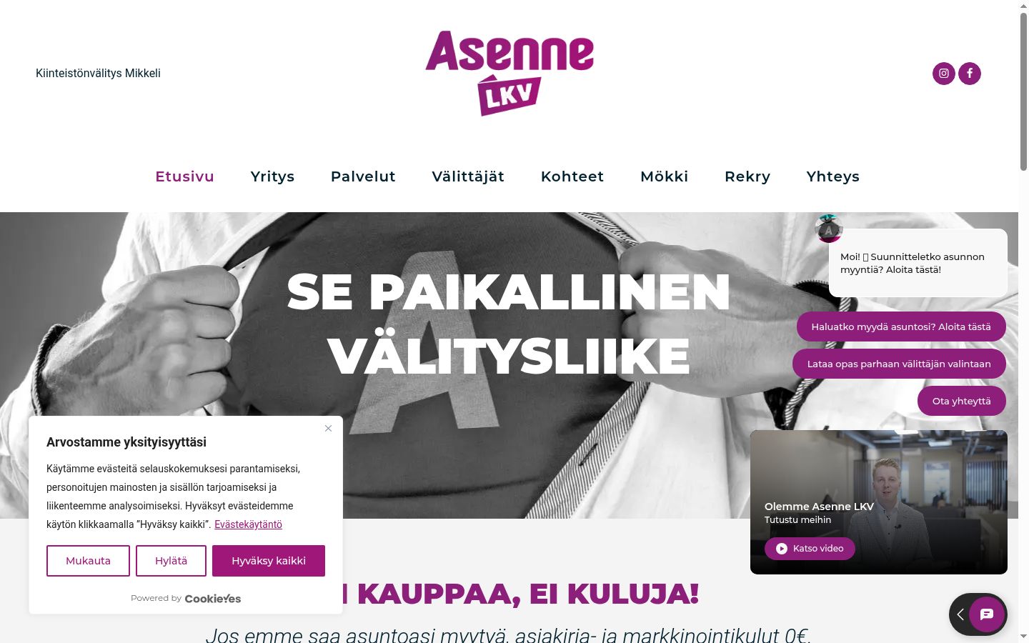 Képernyőkép a bármilyen interakció előtt megjelenő hozzájárulási bannerről