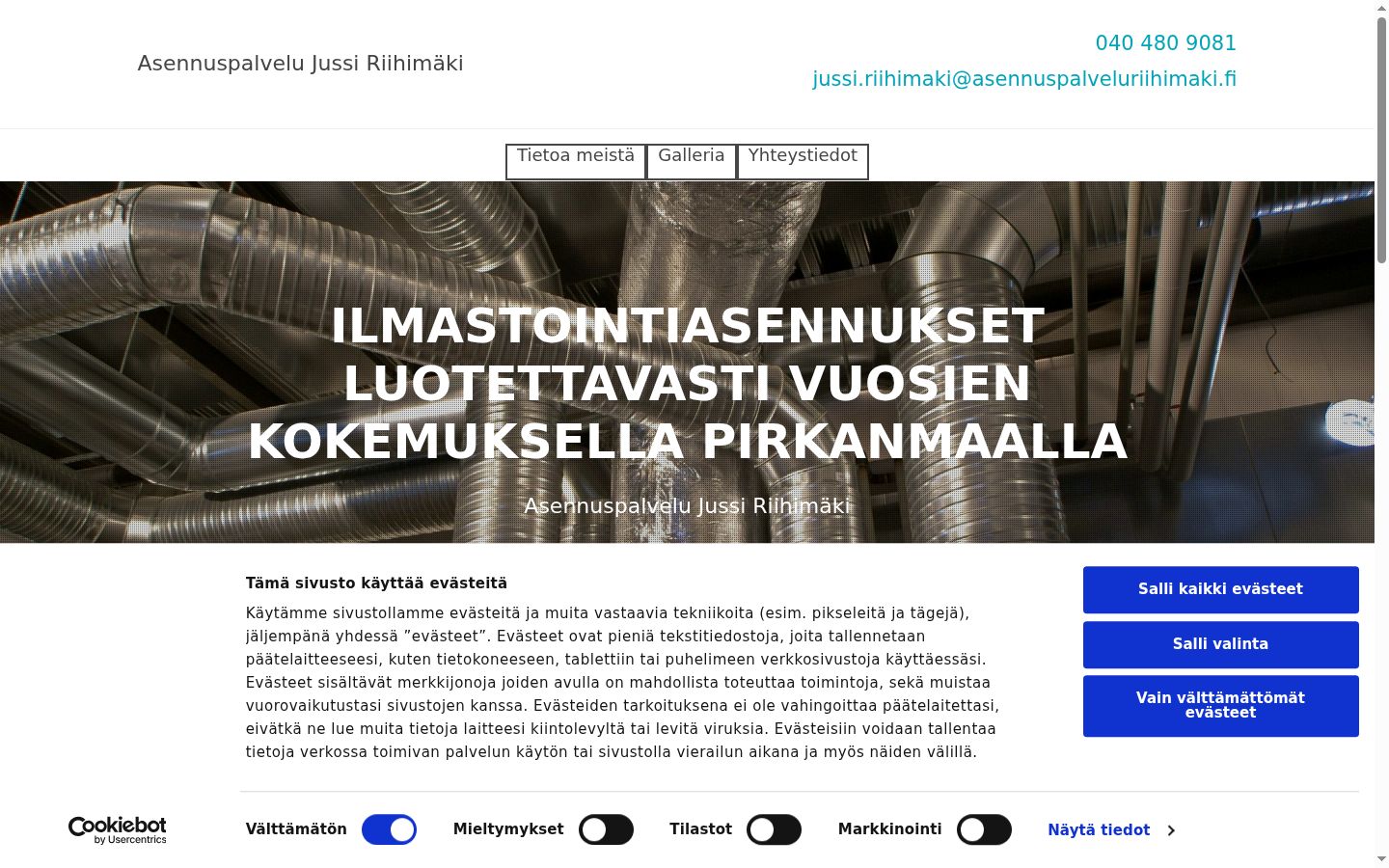 Screenshot tal-banner tal-kunsens muri qabel kwalunkwe interazzjoni