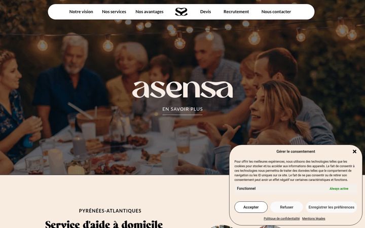 Snimka zaslona za asensa.fr
