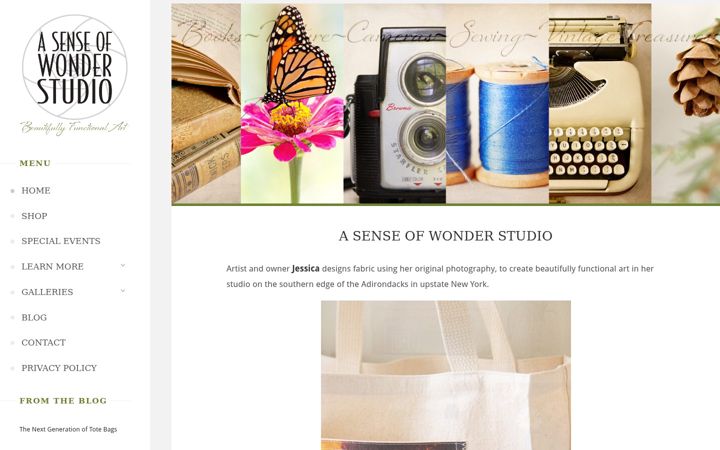 Screenshot του asenseofwonderstudio.com