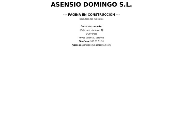 Snimka zaslona za asensiodomingo.es
