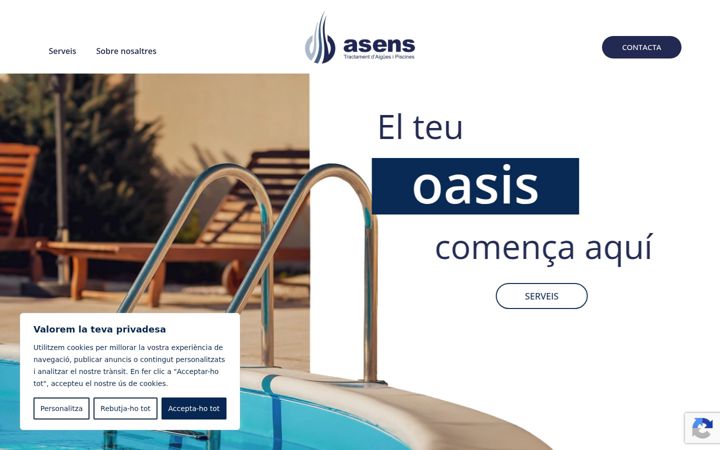 Screenshot of asenspiscines.com