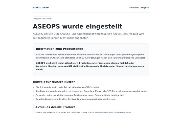 Screenshot of aseops.com
