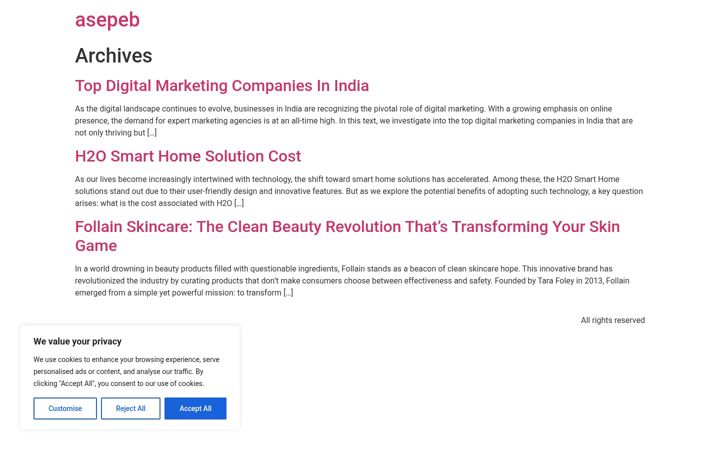 Screenshot of asepeb.com