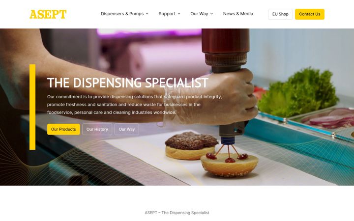 Screenshot of asept.com