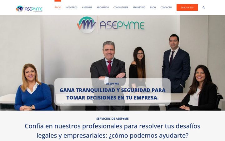 Screenshot of asepyme.com