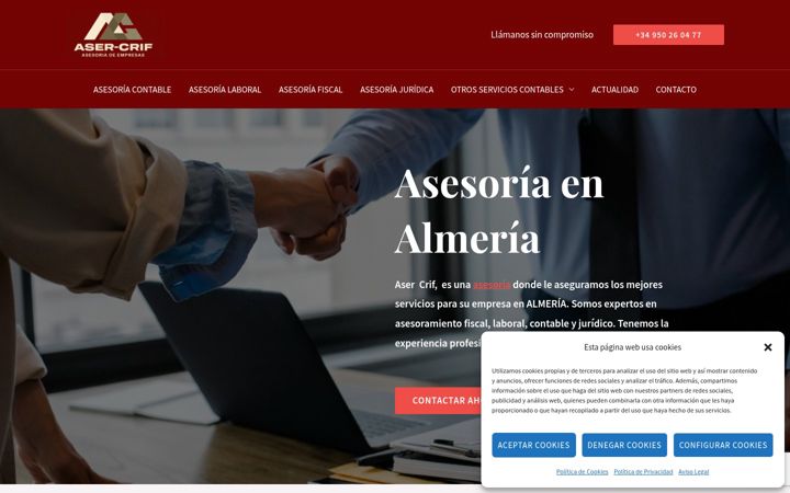 Screenshot di asercrif.com
