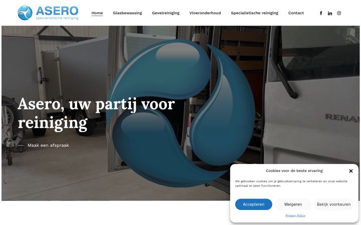 Screenshot of asero.nl