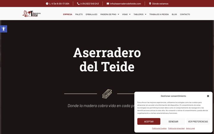 Screenshot of aserraderodelteide.com
