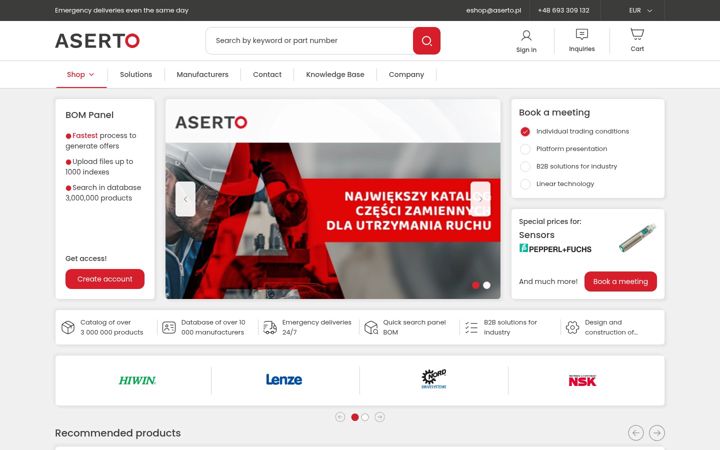 Snímek obrazovky aserto.pl