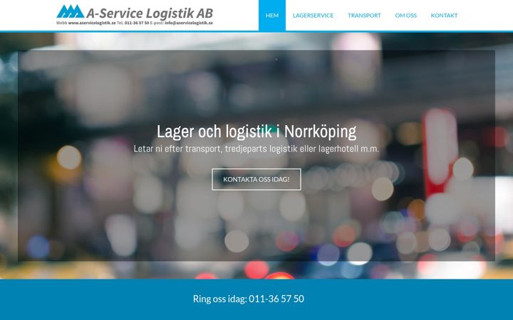 Screenshot of aservicelogistik.se