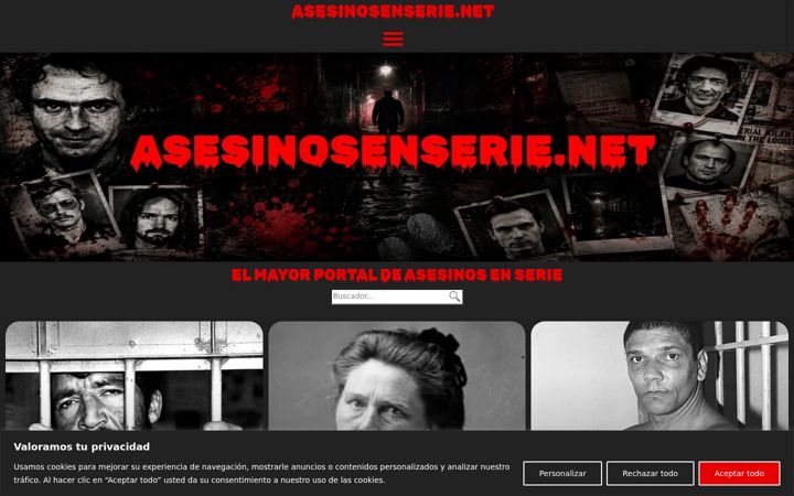 Screenshot of asesinosenserie.net