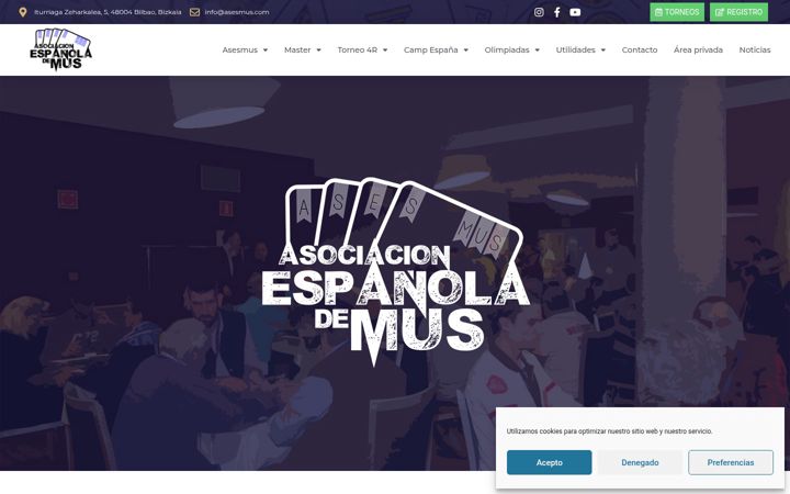 Screenshot of asesmus.com