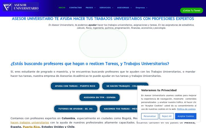 Screenshot of asesor-universitario.com