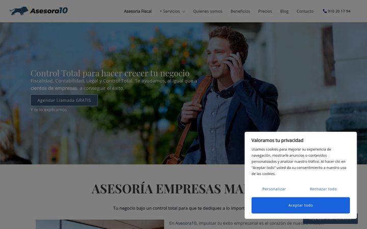 Skjermbilde av asesora10.com