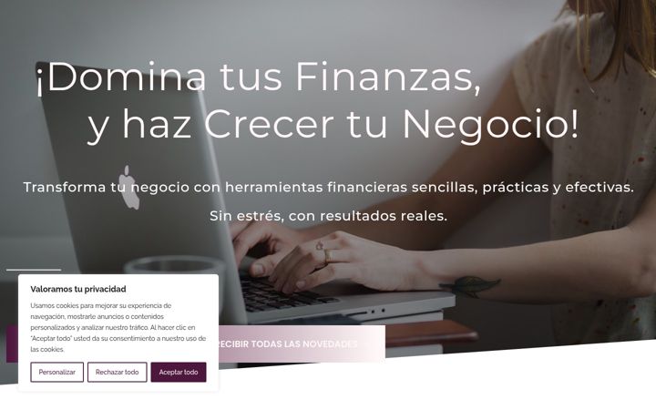 Screenshot of asesorademprendedoras.com