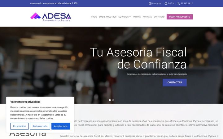 Skjámynd af asesoramientodempresas.es
