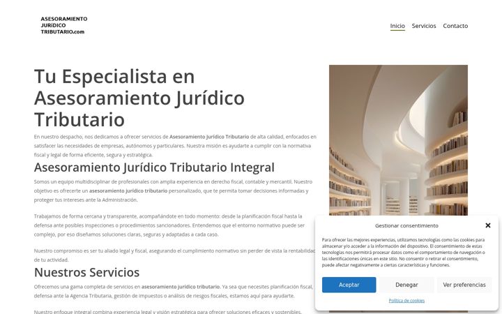 Screenshot of asesoramientojuridicotributario.com