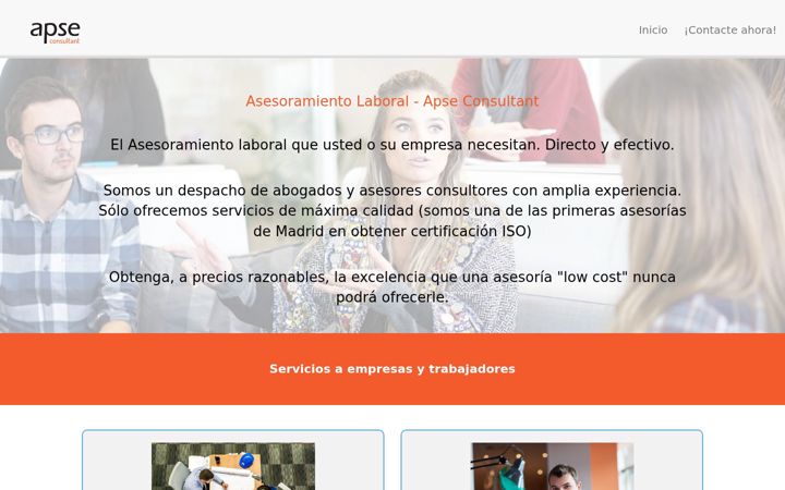 Ekrānuzņēmums no asesoramientolaboral.com