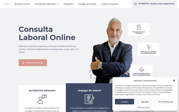 Skjámynd af asesoramientolegalonline.es