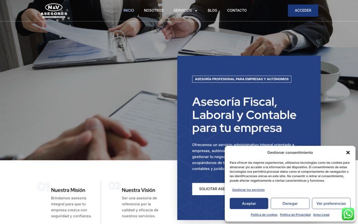Screenshot of asesores-nv.com