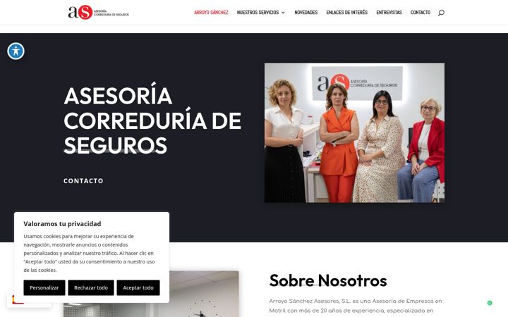 Screenshot di asesoresarroyosanchez.es