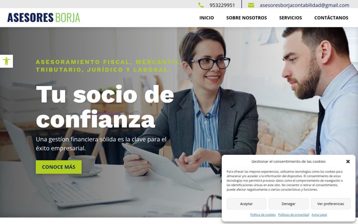 Screenshot of asesoresborjajaen.com