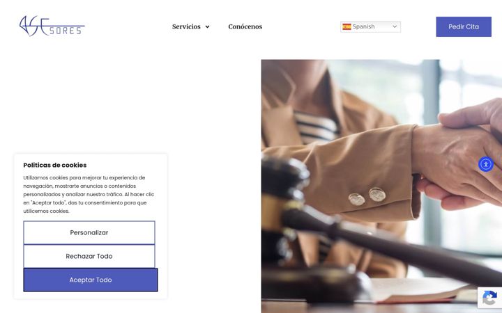 Zrzut ekranu asesoresceuta.com