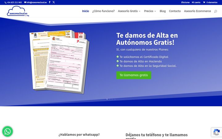Screenshot di asesorescloud.es